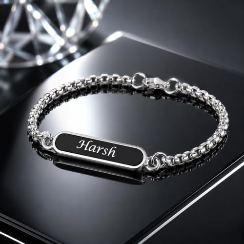 Image of Oblivion Bracelet for Men - Personalized Rakhi Bracelet, Engrave Name or Message for Special Occasion Raksha Bandhan for Brothers, Customized Stylish Adjustable Wrist Accessory