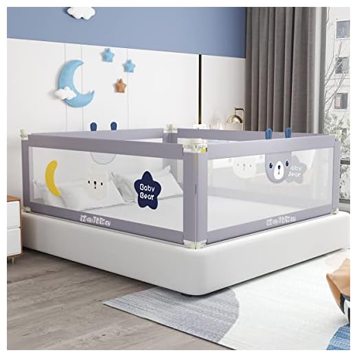 HOLIKE Bed Rails for Toddlers - 60" 70" 80" Extra Long Baby Bed Rail Guard (3 Sides: Perfect for Twin Bed, Include 3 Sides)