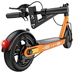 Electric Scooter for Adults,10” Solid Tires,UP to 25KM/H,350W Powerful Motor,35/45KM Range with Braking System,Foldable Lightweight Electric Scooter,Max Load 120KG,App Control-Orange