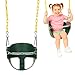 Eastern Jungle Gym Heavy-Duty High Back Half Bucket Toddler Swing Seat with Coated Swing Chains and Safety Strap