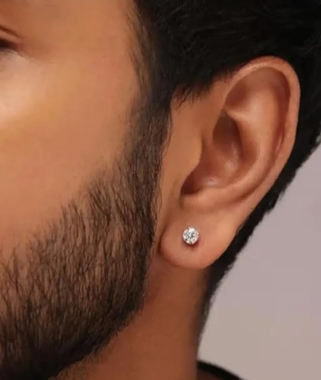 T TRENDY MART Fashionable Premium Classic Stud Earring for Men and Women, Golden Color-image-0