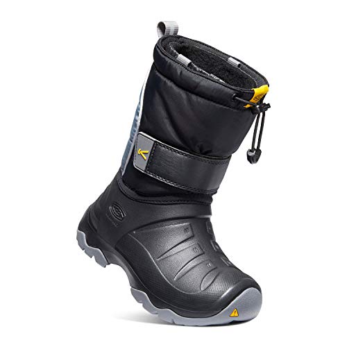 KEEN Little Kid's Lumi 2 Waterproof Snow Boot, Black/Steel Grey, 9 LK (Little Kid's) US