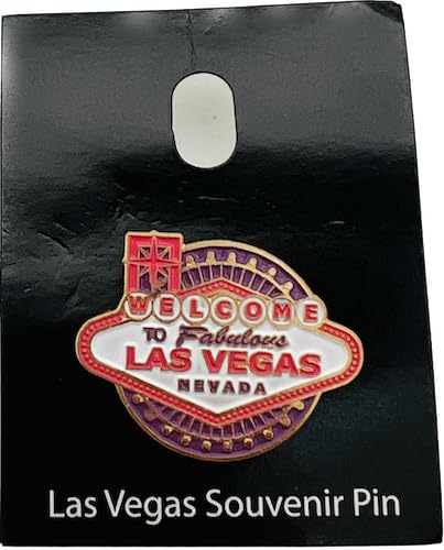 Image of Rubies Welcome to Fabulous Las Vegas Sign Lapel Pins (Pink)