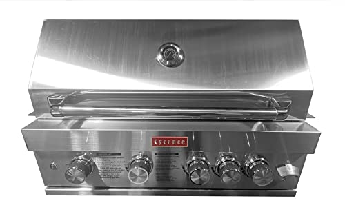 Cycence Cy-Gr0434Cv 32 Inch 4 Burner Professional Built-In Gas Grill, Lpg Or Natural Gas, Professional Stainless Steel With Free Rotisseries Kit #TOP1