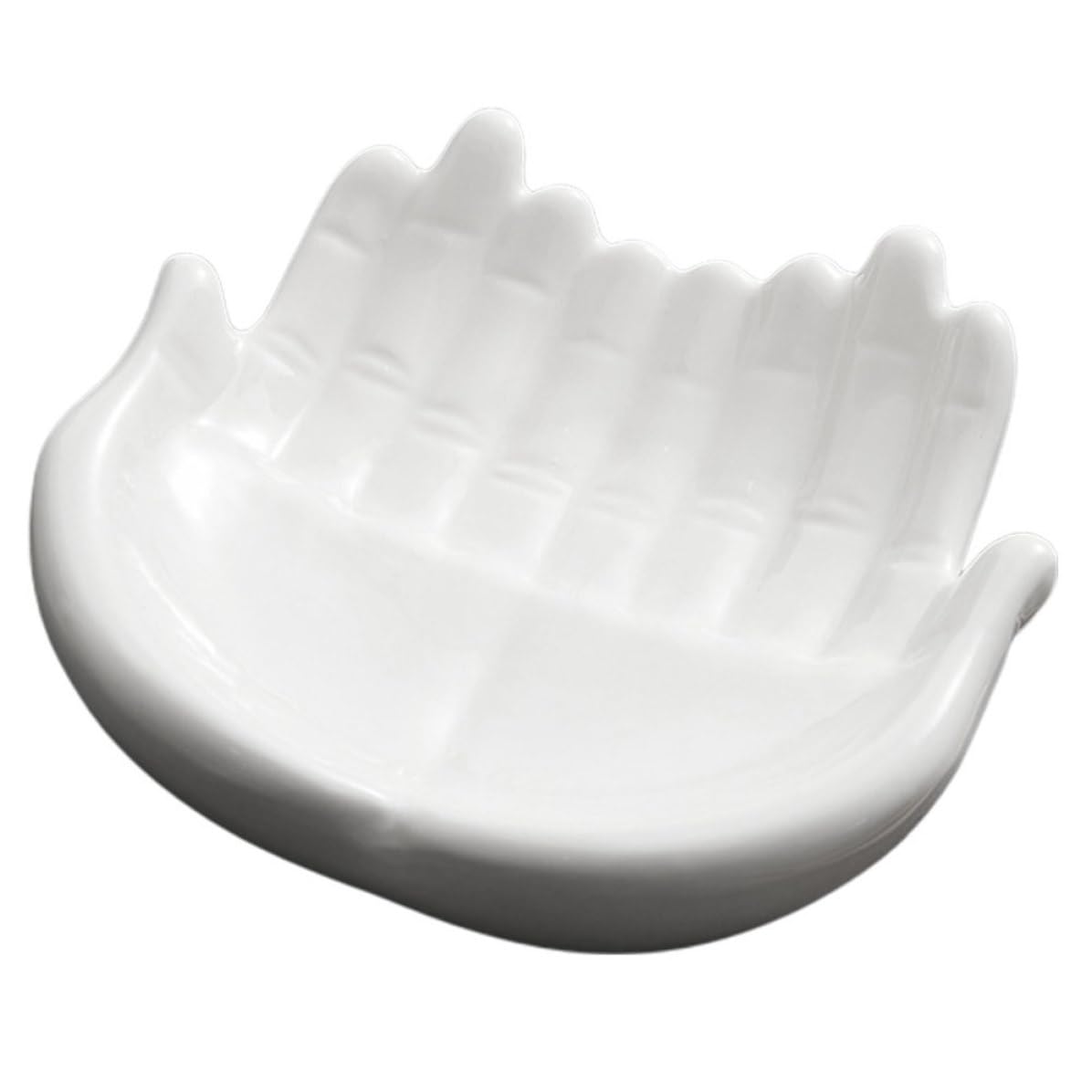 Healeved Plato de Cerámica Blanco para Diseño Mate y Forma Moldeada, Adecuado para Ocasiones de Negocios y Reuniones Familiares
