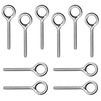 YDHfdc 10 Stück Ringschraube M5 Langem Schaft ösenschraube Edelstahl Ringschrauben Zum Befestigen und Aufhängen Verwendet,61mm