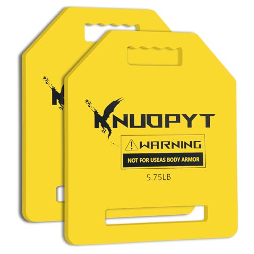 KNUOPYT Tactical Weights Plates 2PCS,Weighted Plates for Vest,Tactical Plate 5.75 LBS for Strength Training,Hiking,Trekking,Heavy Workoutand Running Exercises. (Bright Yellow)