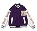 HSY SHOP Giacca Sportiva Sportiva di qualità Premium a Maniche Lunghe per Abbigliamento da Baseball Universitario (Color : Purple, Size : S)