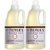 Mrs. Meyer's Clean Day Liquid Laundry Detergent, Cruelty Free and Biodegradable Formula Infused with Essential Oils, Lavender Scent, 64 oz - Pack of 2 (128 Loads)