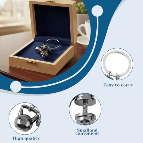 Image of Metal Keychain, Fitness Keychain Hook for Men and Women, Cute Keyring for Bags and Phones, Gun Black Weightlifting Accessory