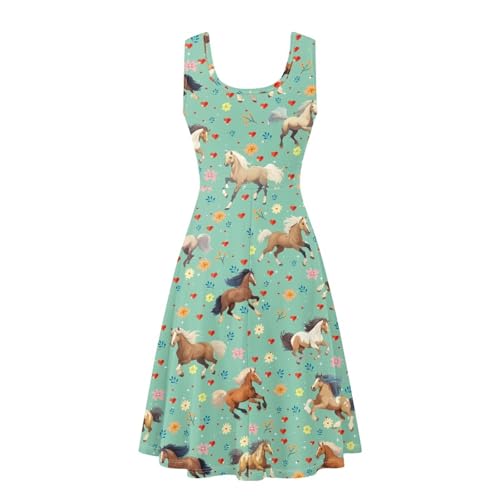 Image of Renewold Women's Sleeveless Tank Dress with Pockets, Casual Scoop Neck A-Line Sundress for Summer, Travel and Vacation