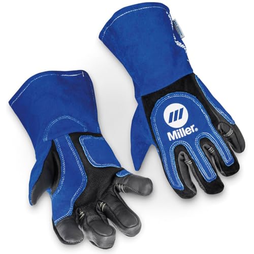 Welding Gloves, 3D, Wing, 13In, Blueblack, PR