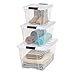 IRIS USA, Inc. 19, 32, and 53 Quart Stack & Pull™ Box, Clear with Black Handles