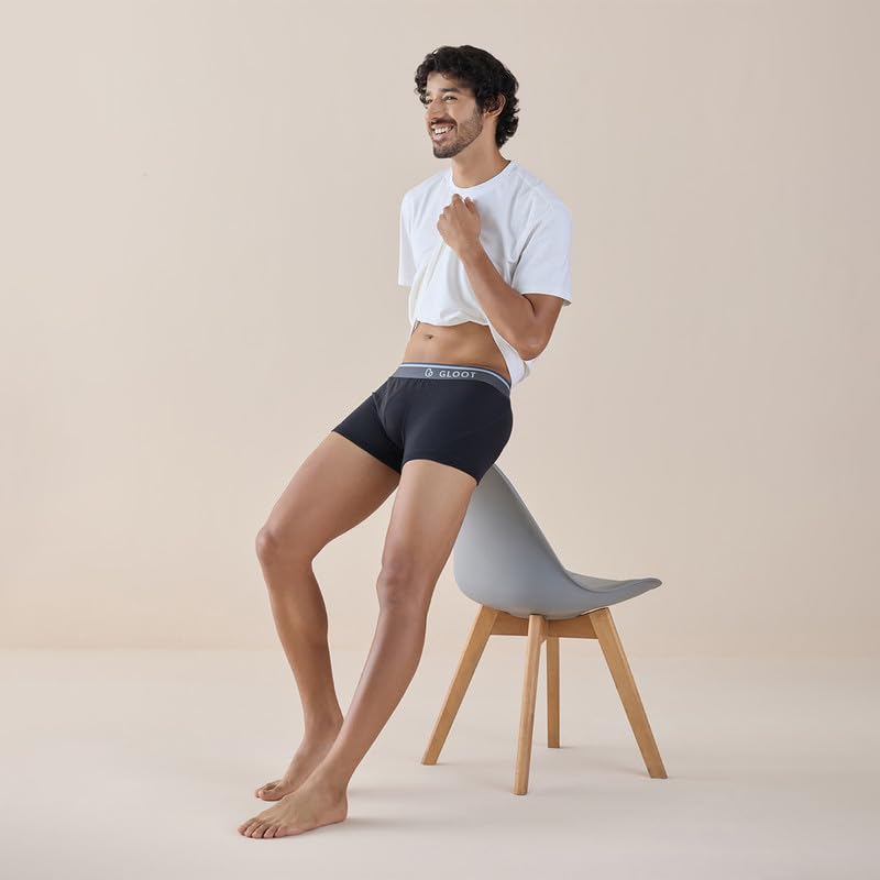 Image of GLOOT Men's Cotton Trunks Striped Briefs
