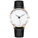 Generico Orologio Quotidiano al Quarzo Orologi Orologio al quarzo casual di lusso da uomo con quadrante in acciaio inossidabile (A, One Size)