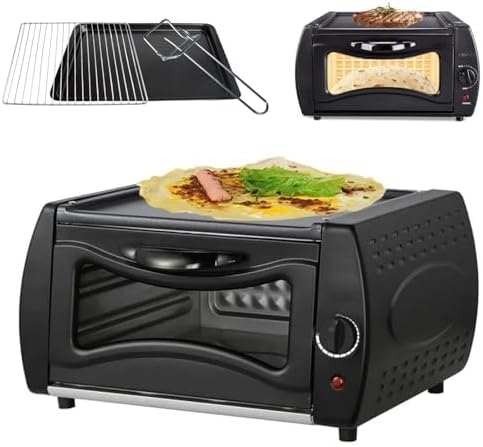 Pizza Maker with Temperature Control 0-380℃ - Includes Disk & Clamp for Naan, and Pizza - Essential Kitchen Appliance for Home Chefs