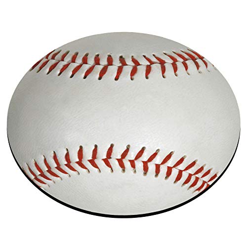 Smooffly Round Mouse Pad Custom,Baseball Design Customized Round Non-Slip Rubber Mousepad Gaming Mouse Pad Size 7.9 x 7.9 x 0.12 Inch