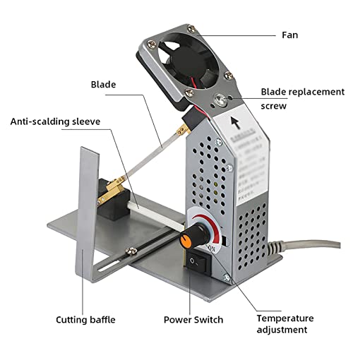 Máquina cortadora en caliente de cinta y encaje de nailon con sistema de corte térmico regulable 3