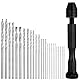 Handbohr mit 25 Spiralbohrer (0.5-3.0mm) Handbohrer Mini Bohrmaschine Pin Vise Mini Hand Drill Bit Set Precision Handbohrer Bit for Harz Wood Jewellery Model Making DIY Drilling