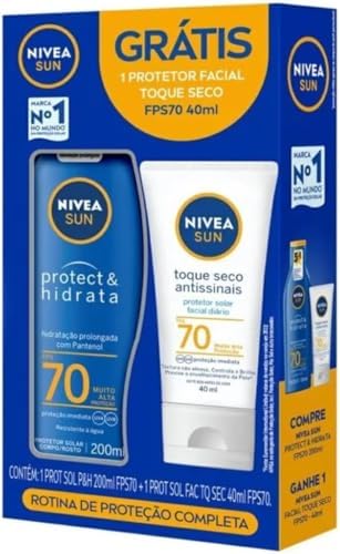 NIVEA SUN Protetor Solar Protect & Hidrata FPS 70 + SUN Facial to...