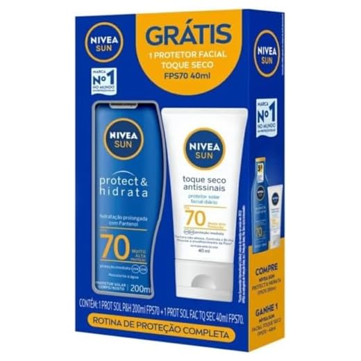 NIVEA SUN Protetor Solar Protect & Hidrata FPS 70 + SUN Facial toque seco FPS70 40ML