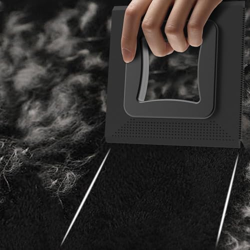 Binazon Pet Hair Remover for Carpet, Portable Washable Pet Hair Remover for Couch, Special Multi Fabric Edge and Carpet, Cat Hair Remover for Couch, Pet Towers and Rugs (Black)