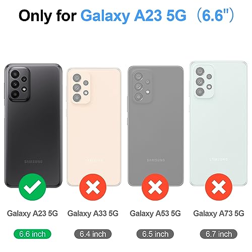 Antsturdy Samsung Galaxy A23 5G Wallet case with Card Holder for Women Men,Galaxy A23 4G Phone case RFID Blocking PU Leather Flip Shockproof Cover with Strap Zipper Credit Card Slots,Light Brown