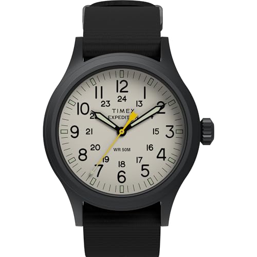 Timex �����Y Expedition Scout 40mm �r���v - �u���b�N�X���b�v�X���[�V���O�����C���[ �i�`�������_�C���� �u���b�N�P�[�X