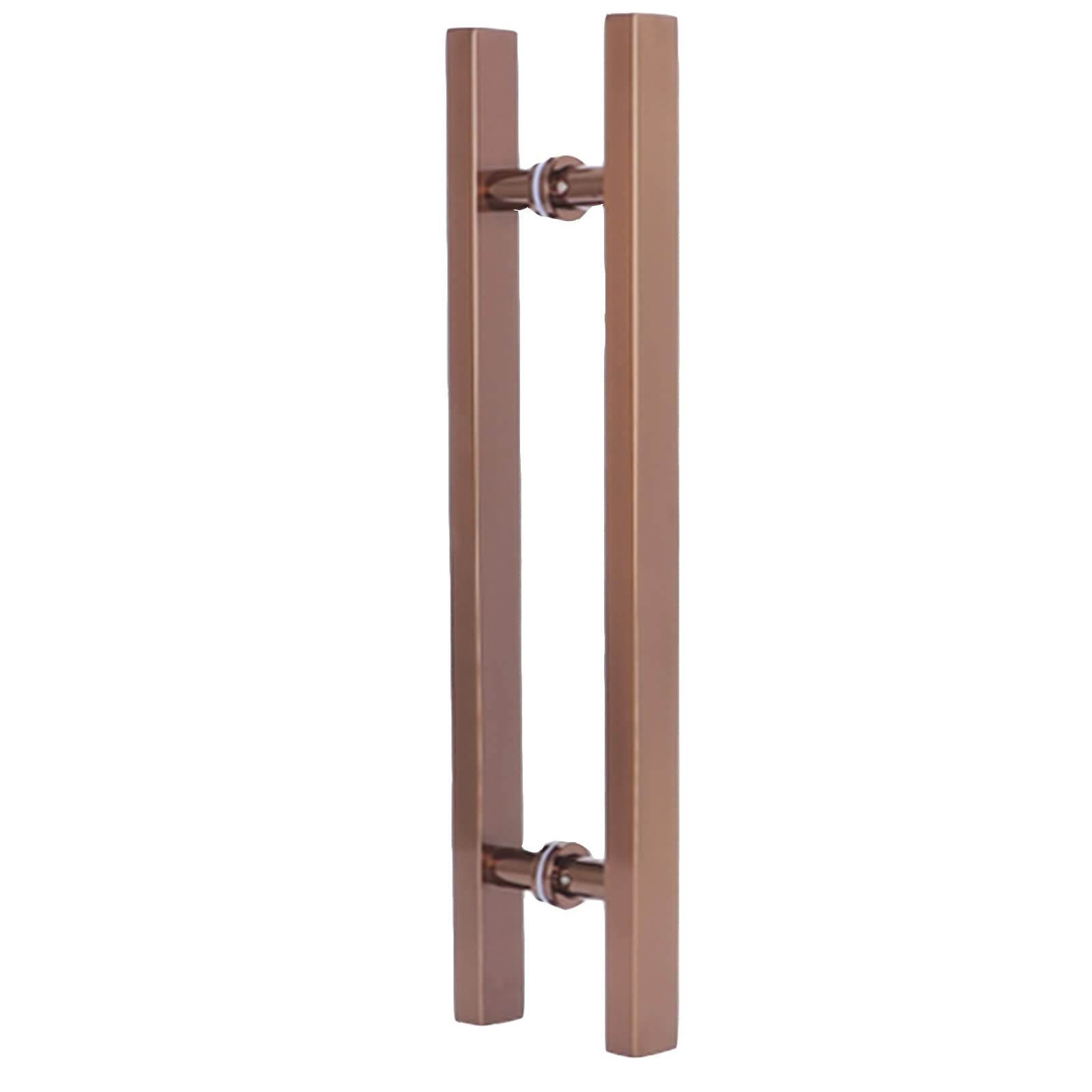 Gthtuhfd Rose Gold Double Sided Square Push Pull Sliding Door Handle For Barn Doors Outside Doors Interior Door 800Mm,-600Mm