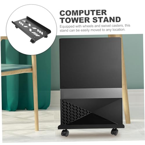 Support tour PC mobile avec roulettes plateau d'ordinateur stable