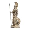 Athena met uil Medusa Holding Schild Griekse godin Albast standbeeld Goud 6.69″
