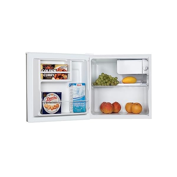 Koolatron Compact Refrigerator with Freezer - Mini Fridge for Bedrooms, Offices Dorms Wine Skincare Beverages Beer & Makeup Retro Cosmetic,Beverage Cooler Neveras Pequeñas para Cuarto white 1.6 cu ft - Image 4