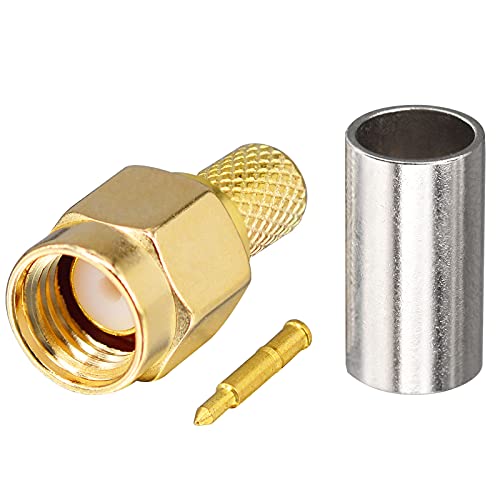 Conector SMA macho crimp dorado pack 10 unidades miniatura 4
