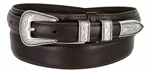 Image of Belts.com Western Buckle Belt Oil Tanned Genuine Leather Ranger Belt 1-3 /8 inch(35mm) Taper to 3 /4 inch(19mm) Wide-Multiple choices