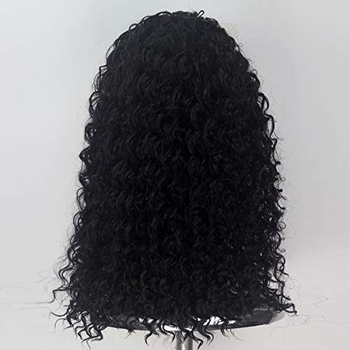 Miss U Hair Women Classic Long Afro Curly Witch Cosplay Costume Wig Punk Lolita Wig (Black) #TOP3