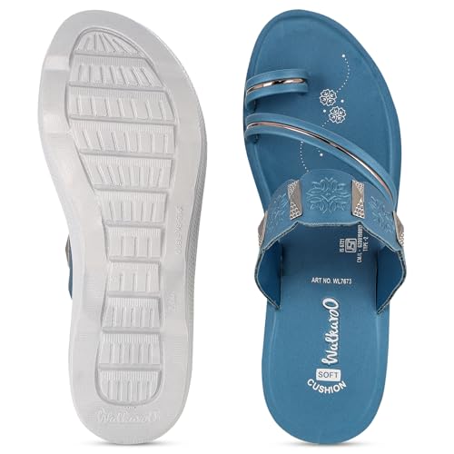 Image of WALKAROO Women's Casual Wedge Sandal|Soft Cushion Footbed&Anti-Slip Outsole,Textured Multi Strap Closure|Stylish,Fashion & comfortable for all day use|W7673