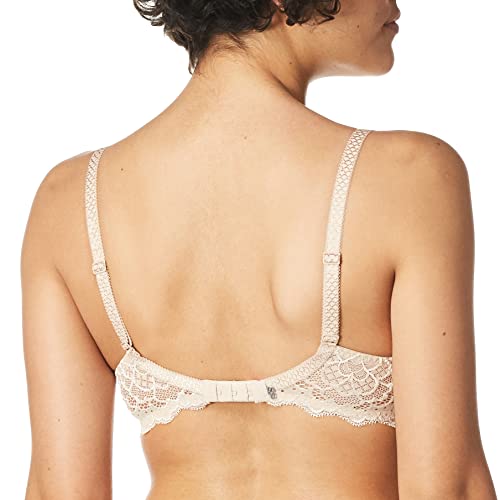 Simone Perele Women's Caresse 3D Plunge Bra,Peau Rose,34E #TOP2