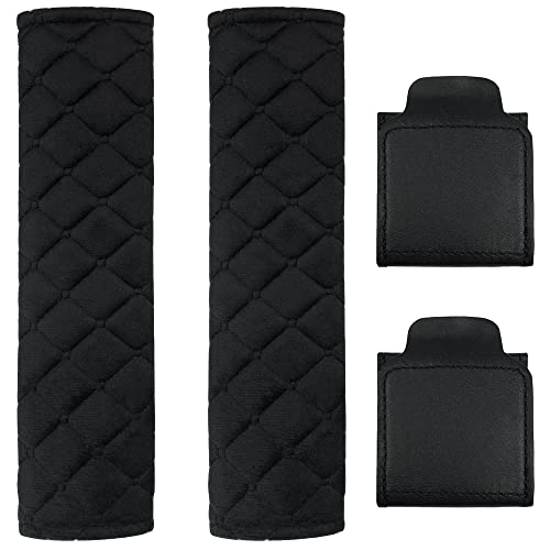 JiaLe Juego de 2 fundas para cinturón de seguridad con clip para cinturón de seguridad, ajustador de cinturón de seguridad, posicionador universal para cinturones de seguridad automotrices Cover