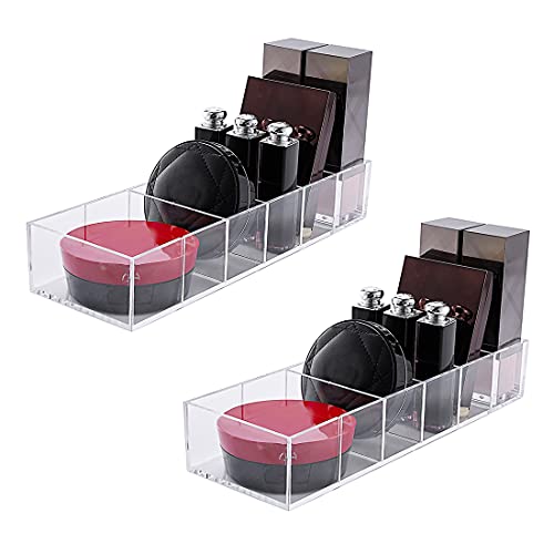lureme Eyeshadow Organizer Clear Plastic Makeup Organizer Compact Powder Holder, 6 Space (cb000010-2) 2pcs