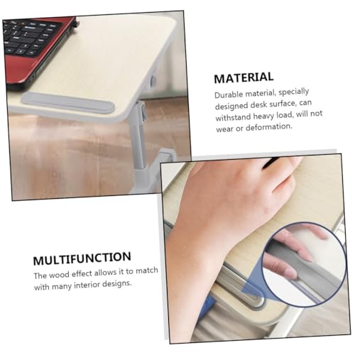 Bureau pliable ordinateur gain de place table écriture portable beige - 5