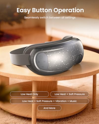 Image of RENPHO Limited Edition Eye Massager with Heat and Cooling Voice Control, Fathers Day Dad Gifts for Husband Men, FSA Eligible HSA, Eye Mask for Dry Eyes Head Tension and Stress Relief - Eyeris 3