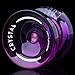 MAGICYOYO 3 Pack Yoyo K2 Crystal: Responsive for Kids, Dual Function with Replacement Unresponsive Bearings (Advanced). 18 Strings + 3 Bags (Black Orange/Purple/Green)