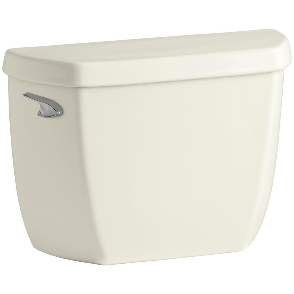 KOHLER K-4436-96 Wellworth 1.28 gpf Toilet Tank with Class Five Flushing Technology, Biscuit