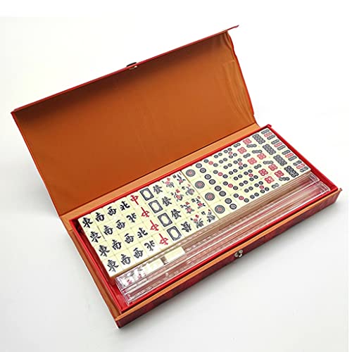 Juego de mesa Mahjong chino con 144 fichas miniatura 2