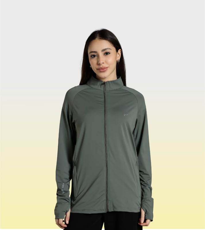 Image of Womens Sunscreen Jacket ICE Pro - UPF 50+ Cooling Jacket for Men & Women|Cool Rush Pro Tech,UV Protection,Breathable,Sweat-Wicking, Anti-Microbial, Lightweight Sun Hoodie for Outdoor Sports & Travel
