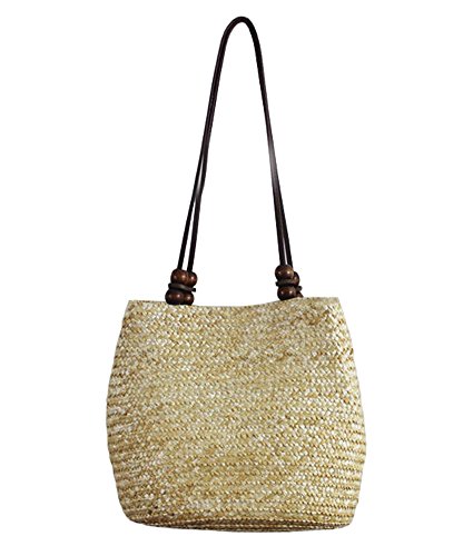 TONWHAR European Style Straw Bag Purse Woven Summer Beach Tote for women