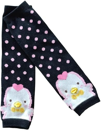 KiddieHugKiddieHug baby-toddler cotton legwarmers (0-2 years) (Polka pink- black)