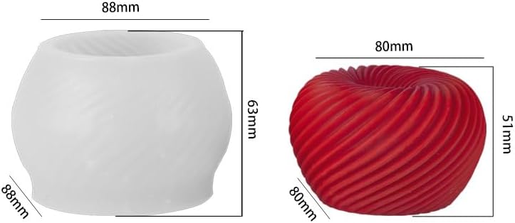 3D Spiral Apples Silicone Molds for Baking | Food Grade Mousse Cake Chocolate Molds | Reusable Baking Molds Silicone Shapes (3.46x3.46x2.09in) - Image 9