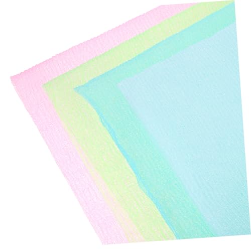 Toalla exfoliante corporal de nylon para espalda: pack de 4 bandas largas para ducha 3