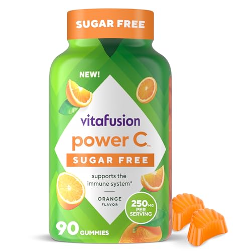 vitafusion Sugar Free Power C Vitamin C Gummies Daily Adult Vitamins for Immune System Support (1) Orange Flavor 90 Count